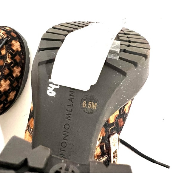 NWT New Antonio Melani Parton Calf Hair High Block Multi Heel Zip Ankle Boot 6.5 - Picture 12 of 13